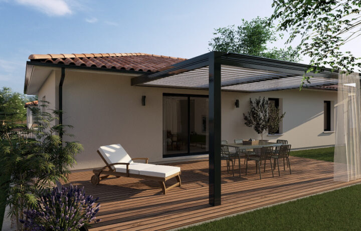 votre maison de 105m2 sur un terrain de 700m2 sur la commune de Le Teich au prix de 389790&euro; avec Alpha Constructions